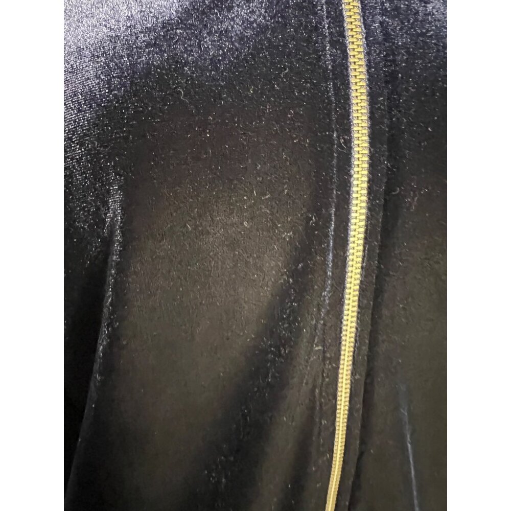 BP women’s medium Valore velvet jacket front full zipper long sleeve blue - Picture 9 of 12